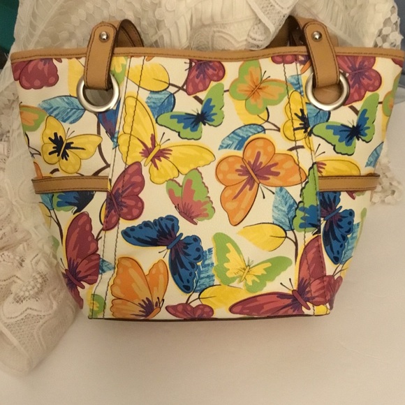 Relic Handbags - Relic “Heather Butterfly” Faux Leather Tote Bag